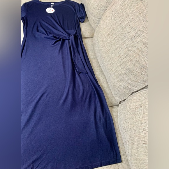 NWT ANRABESS Dress with Front Tie in Navy, Size XL - Picture 11 of 11